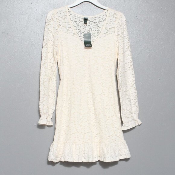 Wild fable nwt cream lace long sleeve dress - Picture 1 of 10
